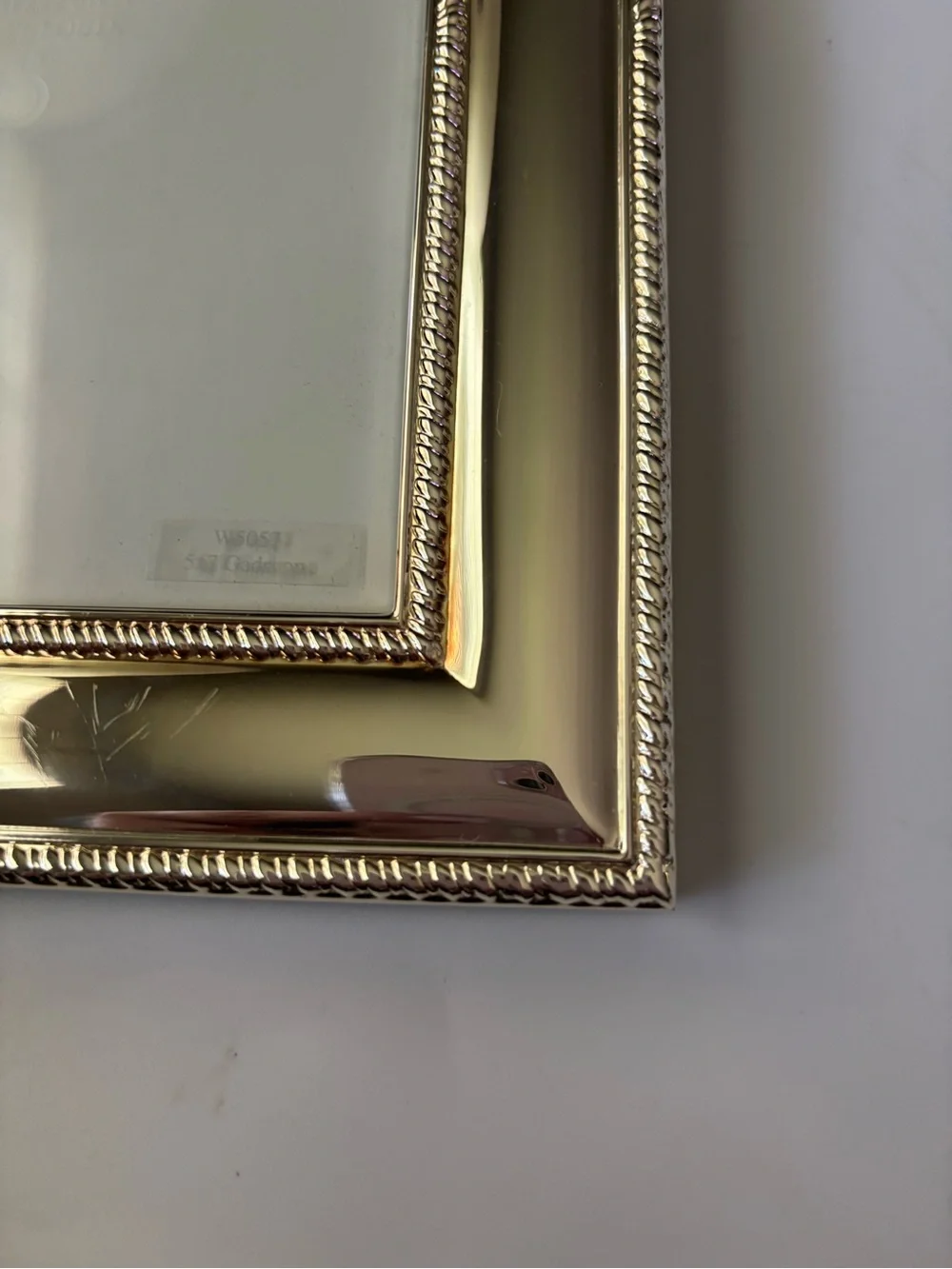 Vintage Waterford Silver-Tone Rope-Trim Picture Frame 5x7”